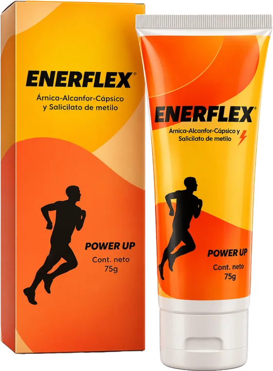 Enerflex Power Up Gel, envase y pomo de 75 g